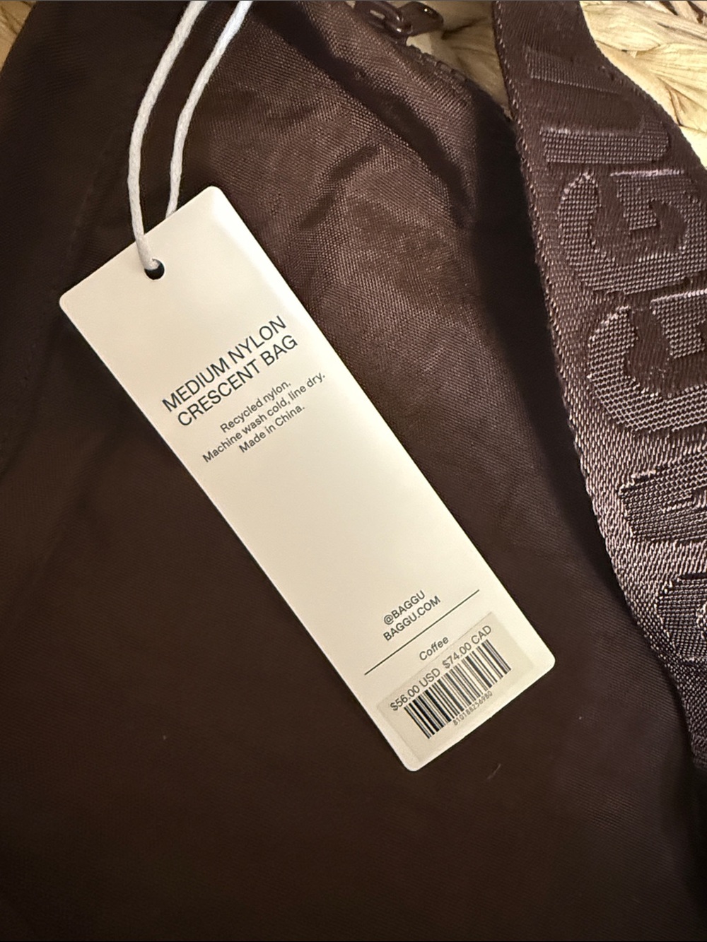 BAGGU Medium Crescent Shoulder Bag coffee - Picture 5 of 7